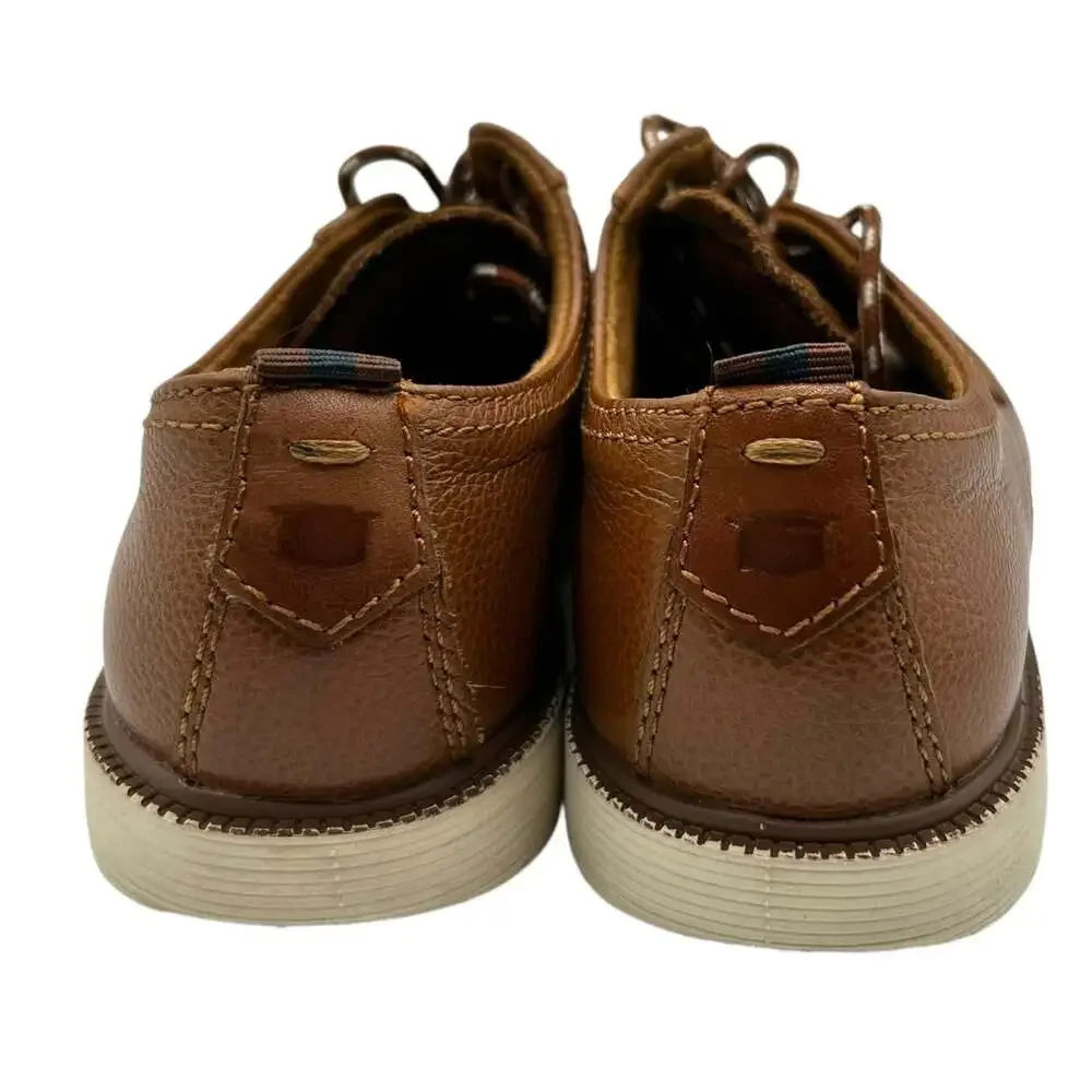 Florsheim Kids Boys Brown Leather Derby Shoes Comfortech Lace Up Size 13 M
